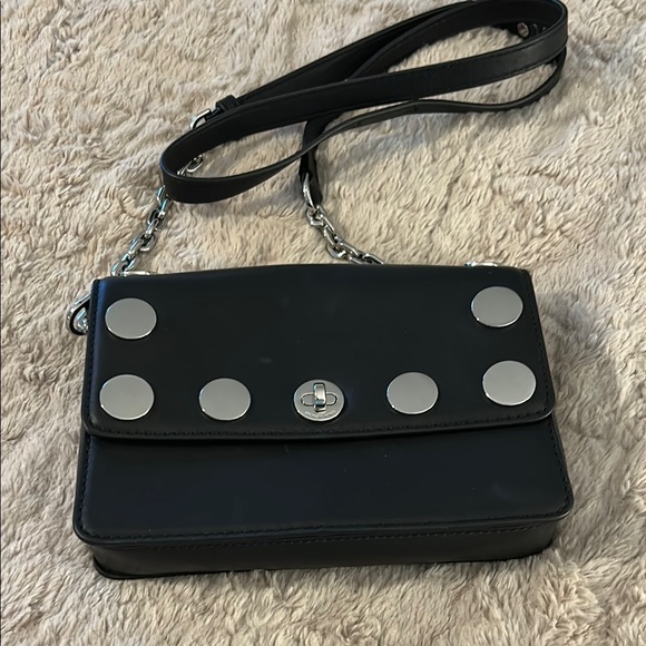 Michael Kors Handbags - Michael Kors Black and Silver Crossbody Bag with Studded Accents